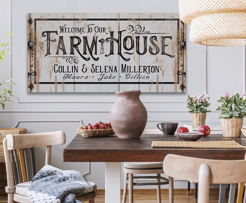 Personalized - Farmhouse - Canvas | Lone Star Art.