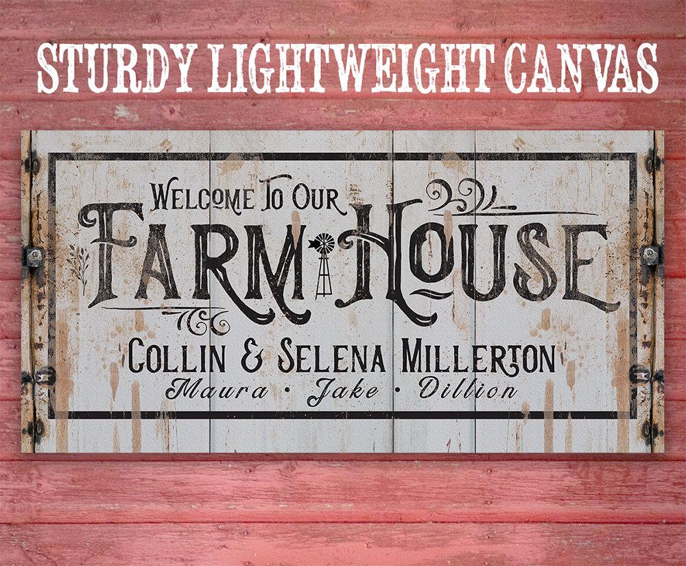 Personalized - Farmhouse - Canvas | Lone Star Art.