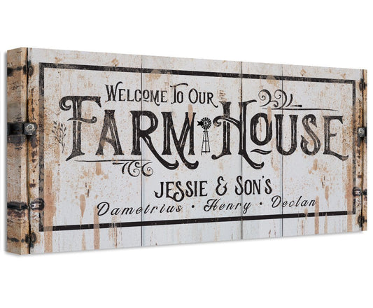 Personalized - Farmhouse - Canvas | Lone Star Art.