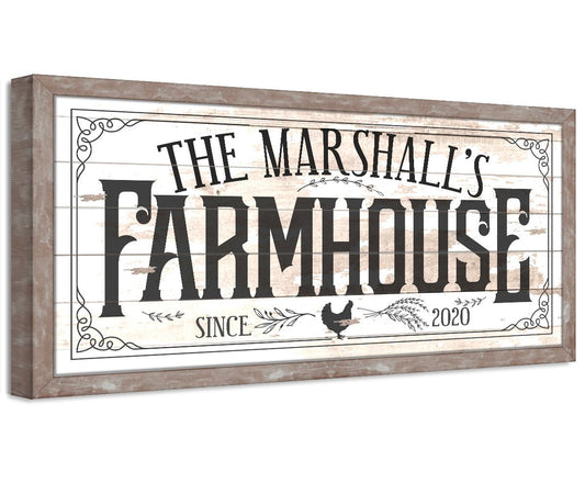 Personalized - Farmhouse - Canvas | Lone Star Art.