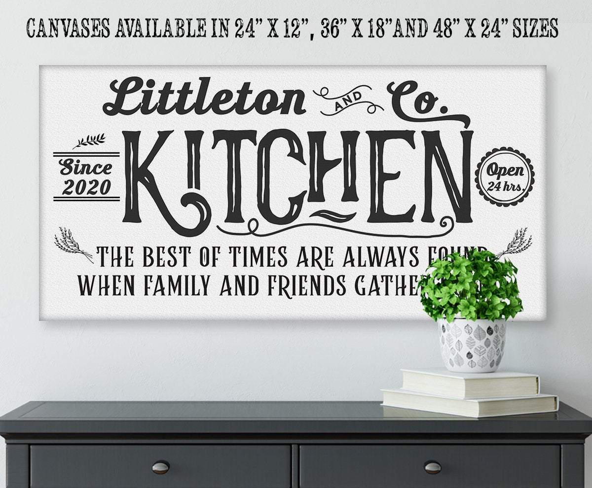 Personalized Kitchen Best of Times Large Farmhouse Canvas not