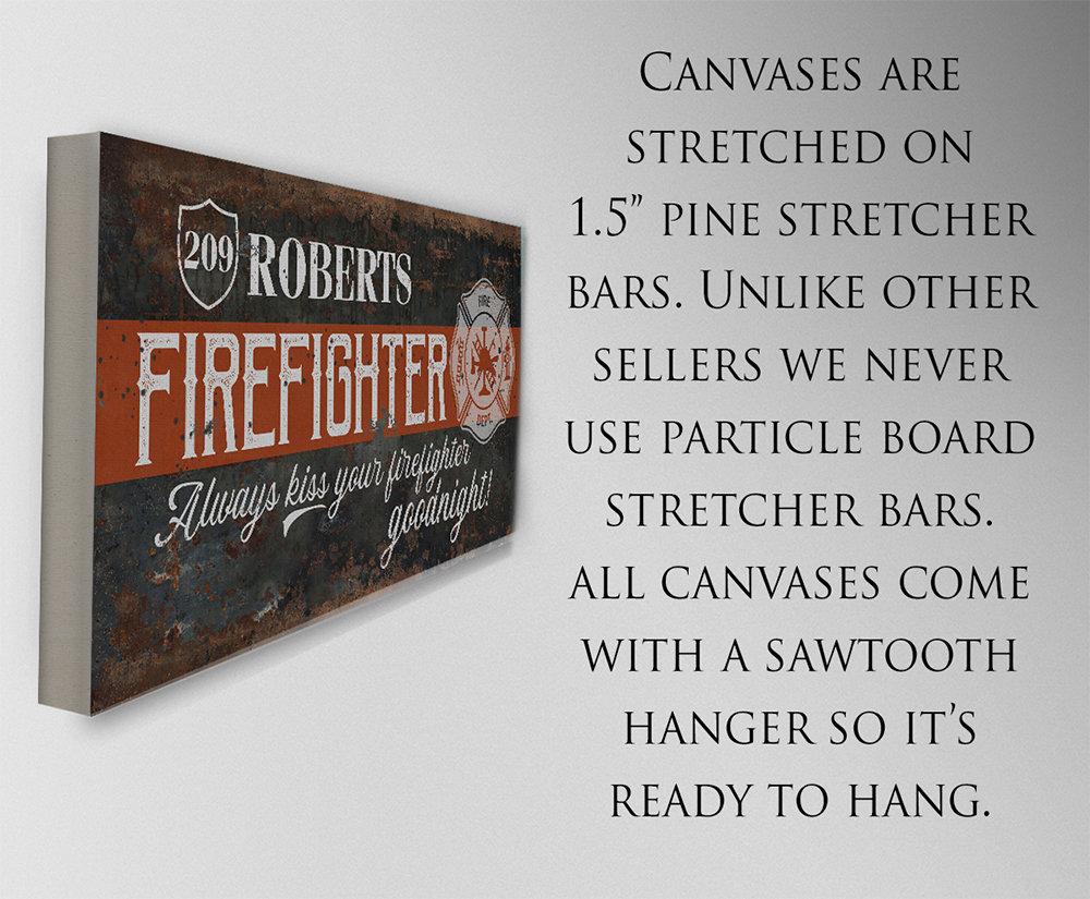 Personalized - Firefighter - Canvas | Lone Star Art.