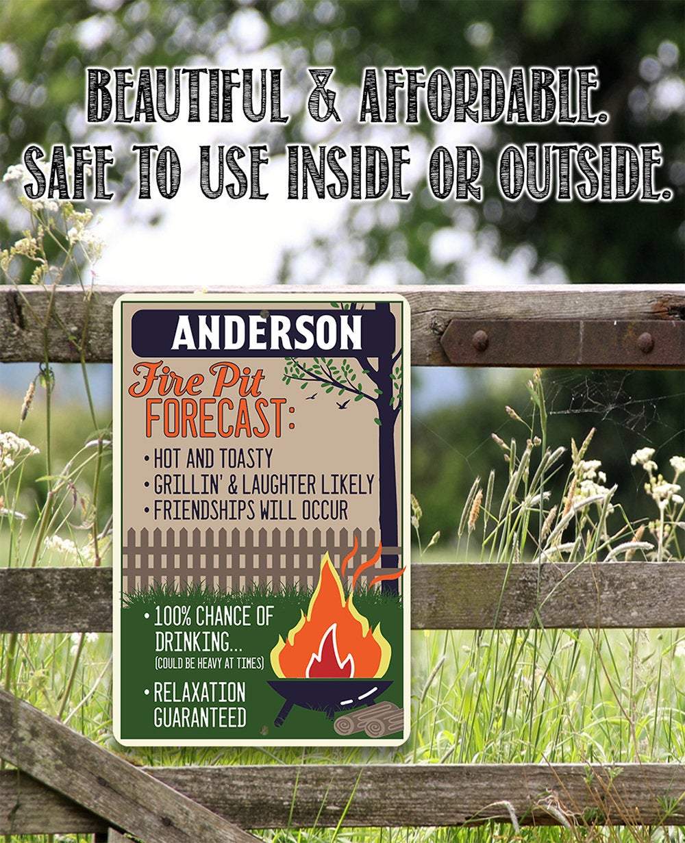 Personalized - Firepit - Metal Sign | Lone Star Art.