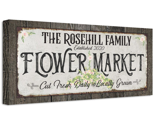 Personalized - Flower Market - Canvas | Lone Star Art.