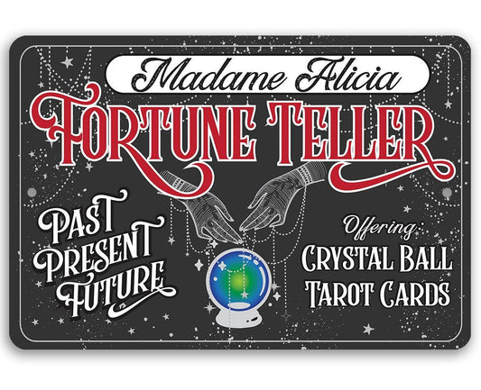 Personalized - Fortune Teller - Metal Sign | Lone Star Art.