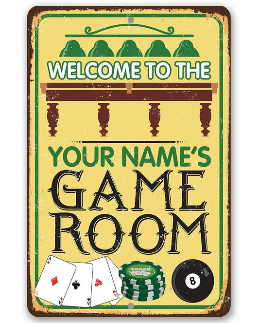 Personalized - Game Room Play Nice - Metal Sign | Lone Star Art.