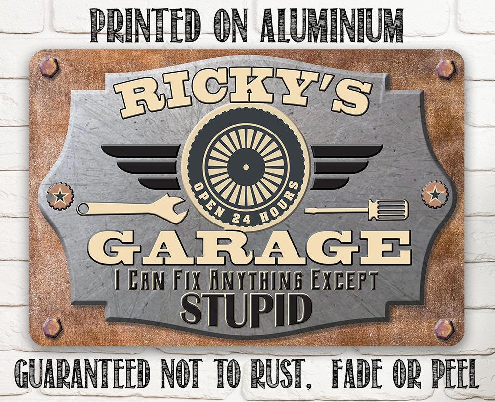 Personalized - Garage Workshop - Metal Sign | Lone Star Art.
