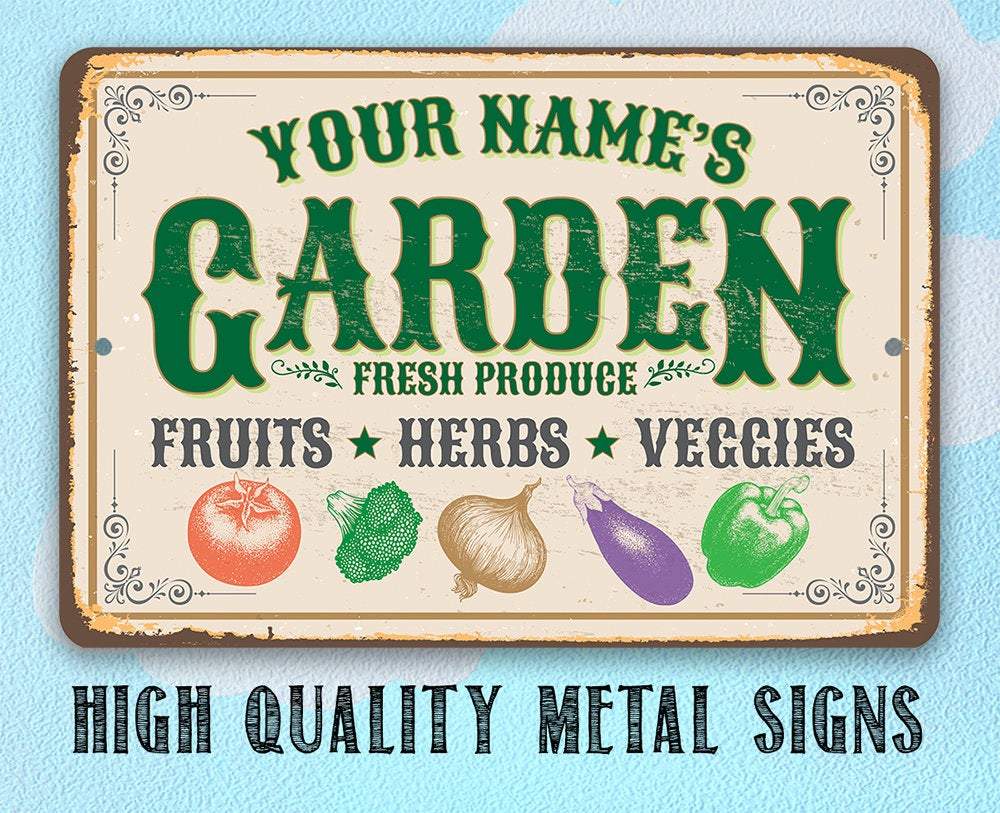 Personalized - Garden Decor - Metal Sign | Lone Star Art.
