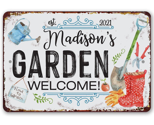 Personalized - Garden - Metal Sign | Lone Star Art.