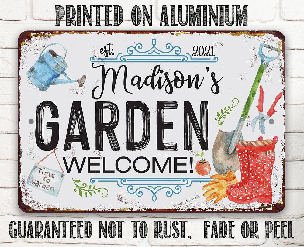 Personalized - Garden - Metal Sign | Lone Star Art.