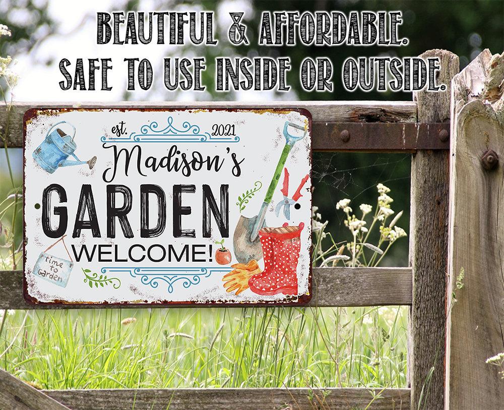 Personalized - Garden - Metal Sign | Lone Star Art.