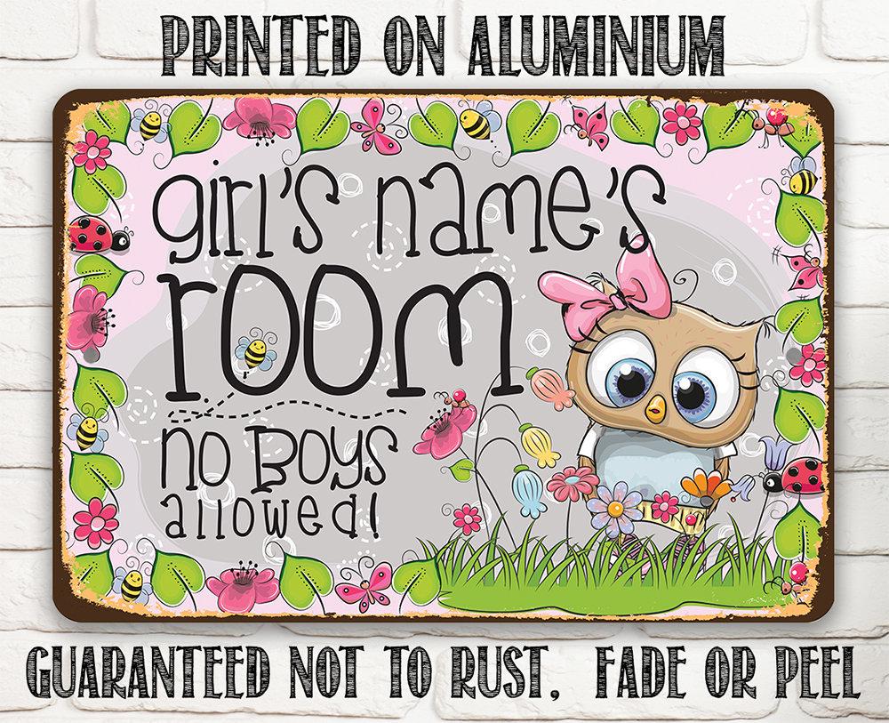 Personalized - Girl's Room - Metal Sign | Lone Star Art.