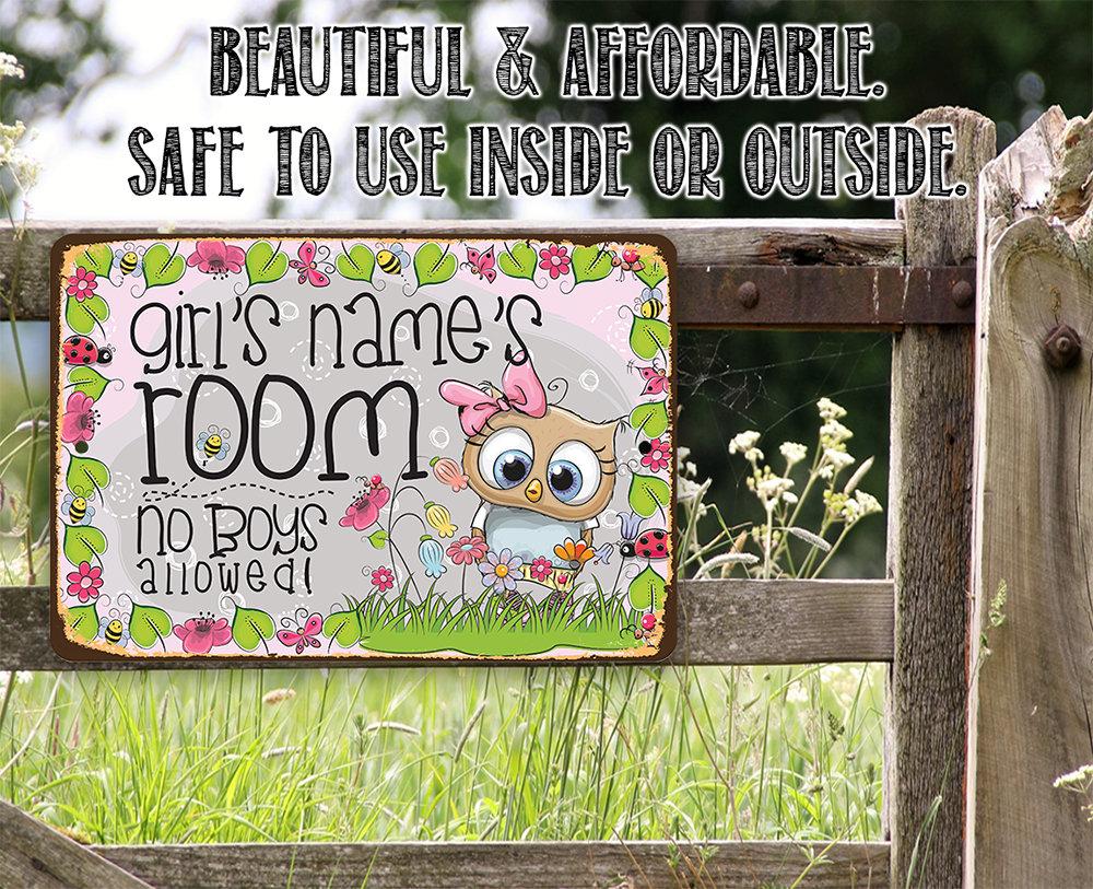 Personalized - Girl's Room - Metal Sign | Lone Star Art.
