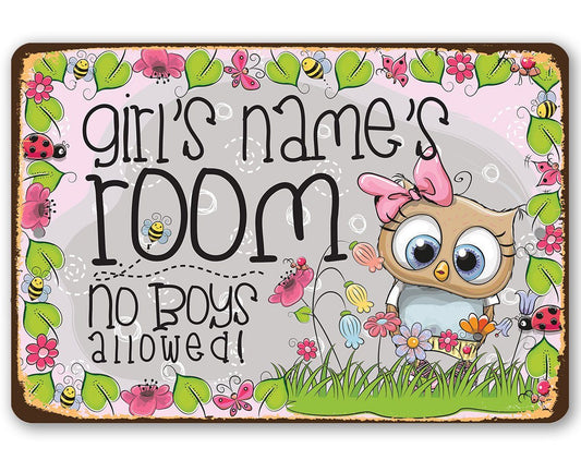 Personalized - Girl's Room - Metal Sign | Lone Star Art.