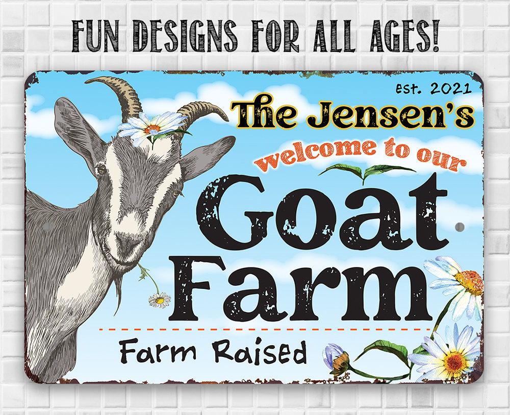 Personalized - Goat Farm - Metal Sign | Lone Star Art.