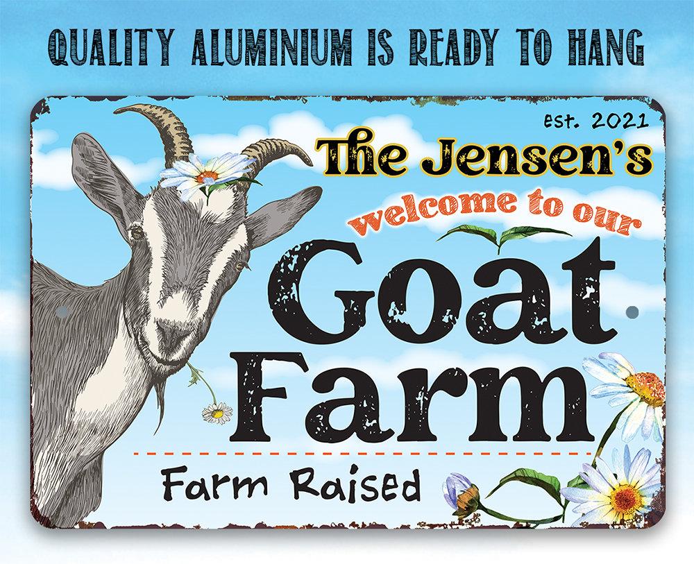 Personalized - Goat Farm - Metal Sign | Lone Star Art.