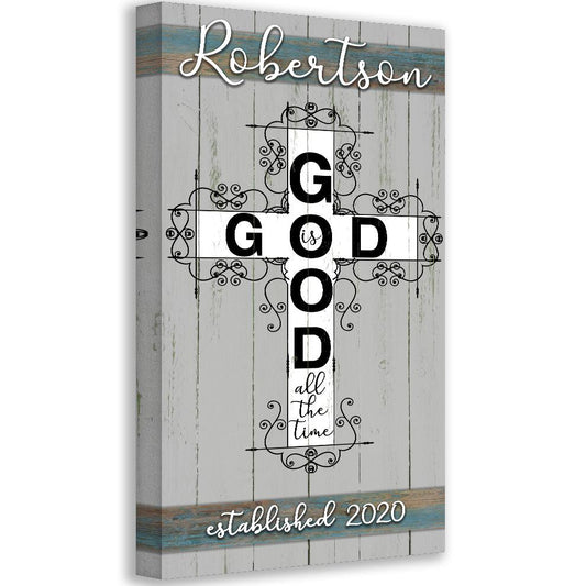 Personalized - God Is Good - Canvas | Lone Star Art.
