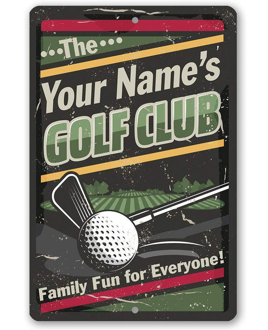Personalized - Golf Club - Metal Sign | Lone Star Art.