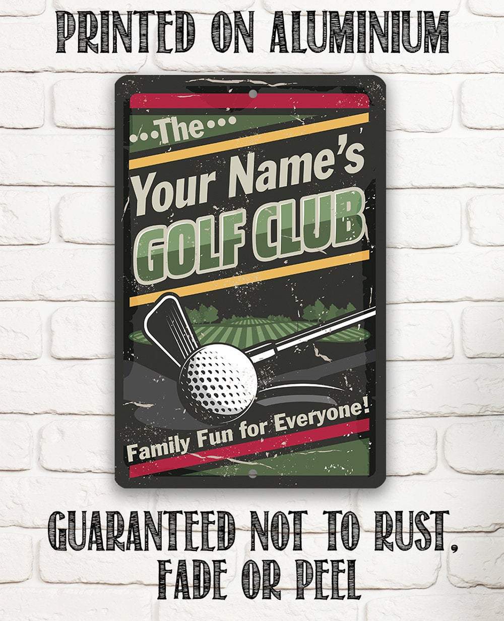 Personalized - Golf Club - Metal Sign | Lone Star Art.