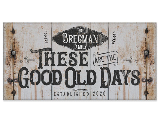 Personalized - Good Old Days - Canvas | Lone Star Art.