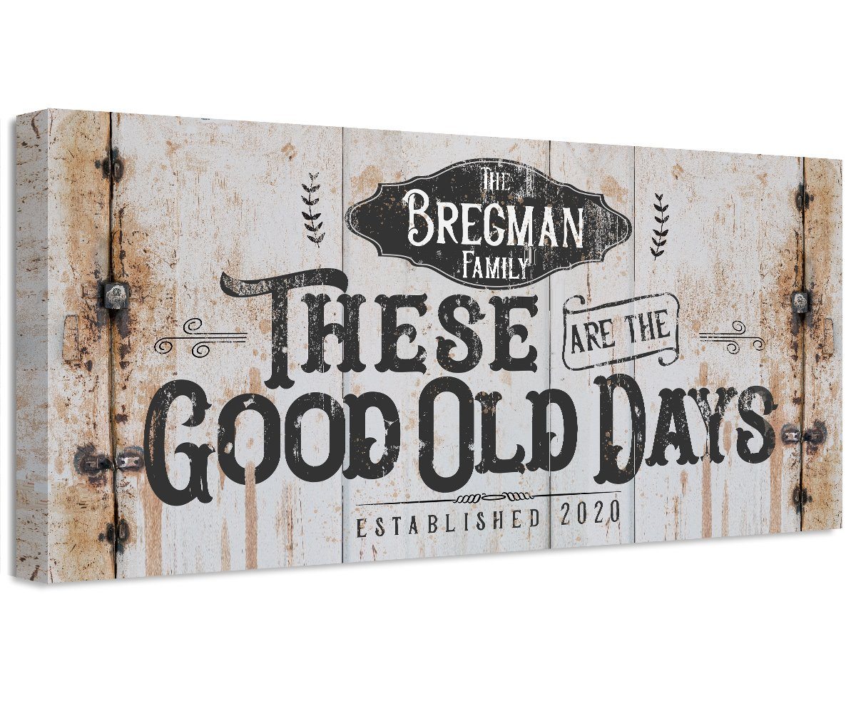 Personalized - Good Old Days - Canvas | Lone Star Art.