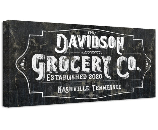 Personalized - Grocery Co - Canvas | Lone Star Art.