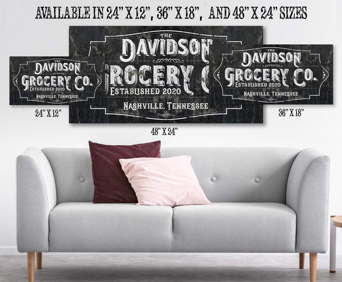 Personalized - Grocery Co - Canvas | Lone Star Art.