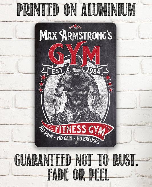 Personalized - Gym - Metal Sign | Lone Star Art.