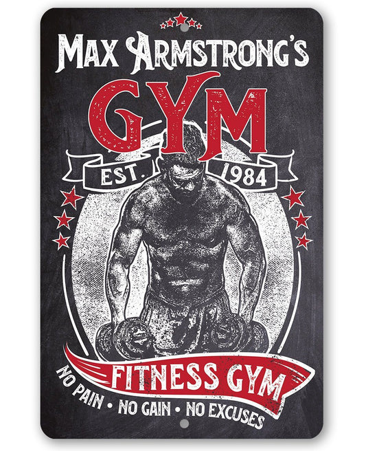 Personalized - Gym - Metal Sign | Lone Star Art.