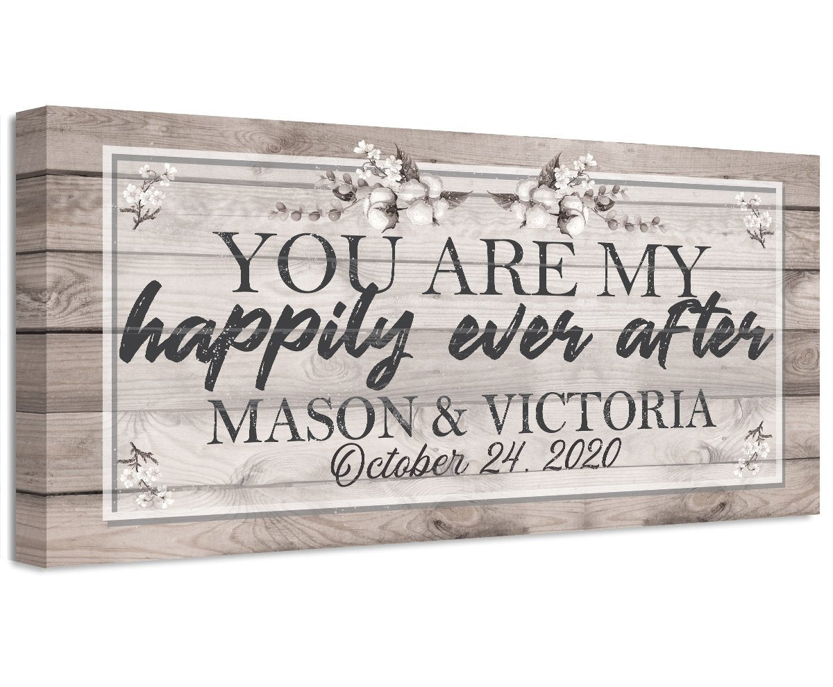 Personalized - Happily Ever After - Canvas | Lone Star Art.