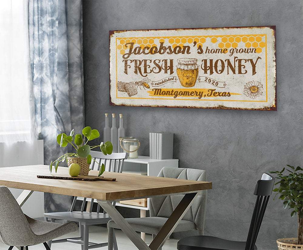 Personalized - Home Grown Honey - Canvas | Lone Star Art.