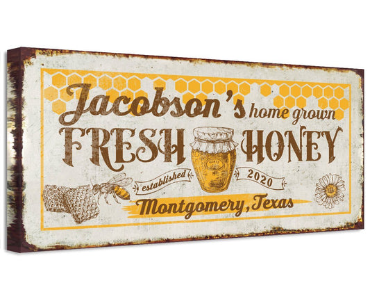 Personalized - Home Grown Honey - Canvas | Lone Star Art.