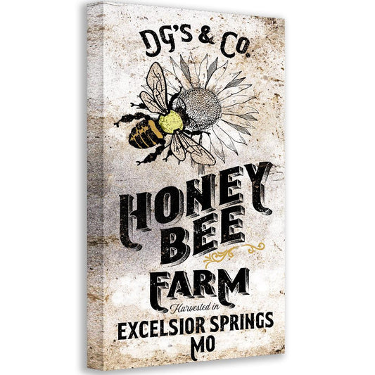 Personalized - Honey Bee Farm - Canvas | Lone Star Art.