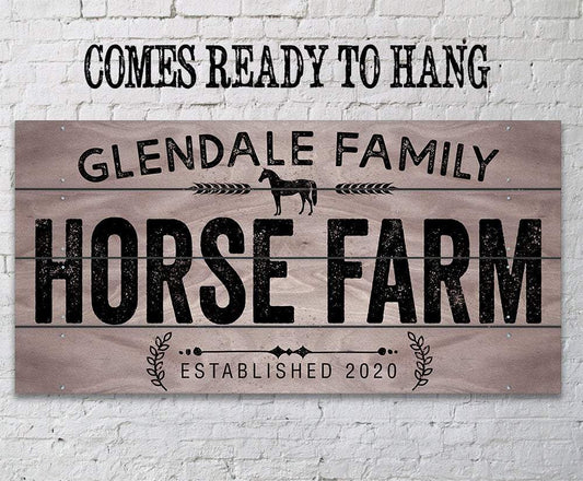 Personalized - Horse Farm - Canvas | Lone Star Art.