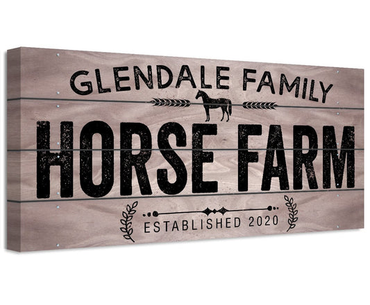 Personalized - Horse Farm - Canvas | Lone Star Art.