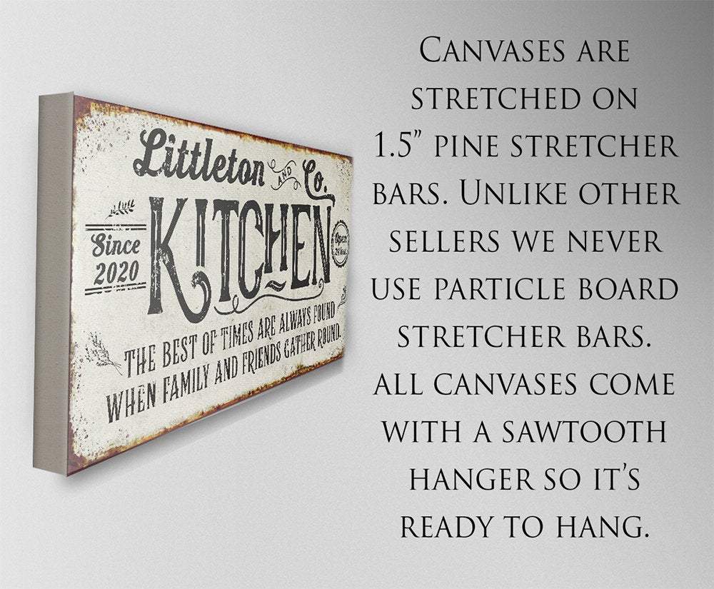 Come Gather in Our Kitchen Sign - Personalized Kitchen Signs