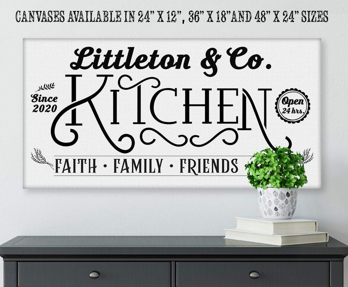 Personalized - Kitchen Faith Family - Canvas | Lone Star Art.