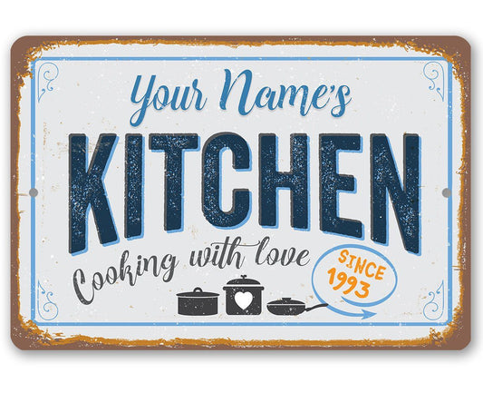 Personalized - Kitchen - Metal Sign | Lone Star Art.