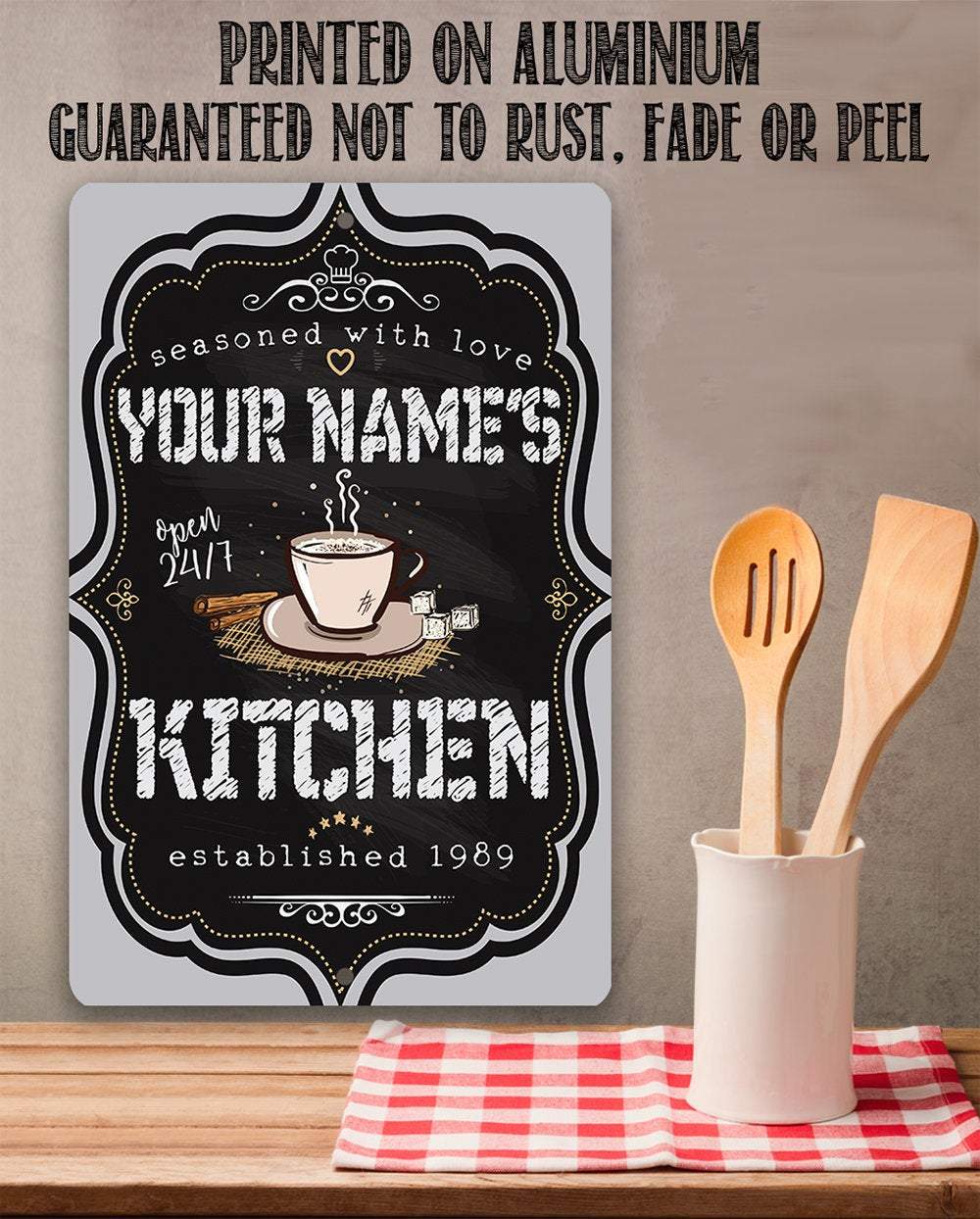 Personalized - Kitchen Sign - Metal Sign | Lone Star Art.