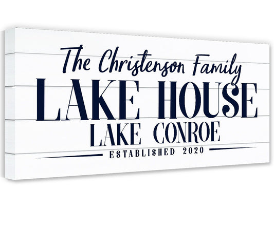 Personalized - Lake House - Canvas | Lone Star Art.