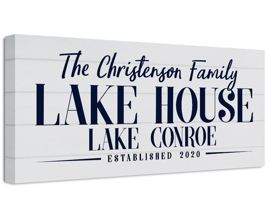Personalized - Lake House - Canvas | Lone Star Art.