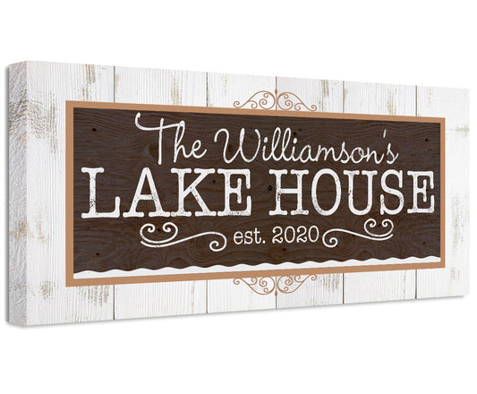 Personalized - Lake House - Canvas | Lone Star Art.