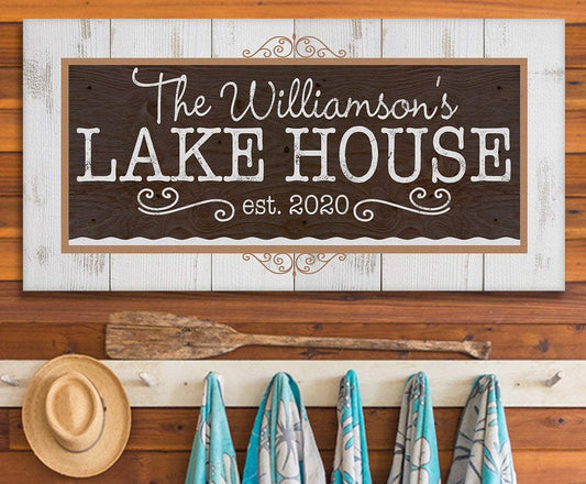 Personalized - Lake House - Canvas | Lone Star Art.