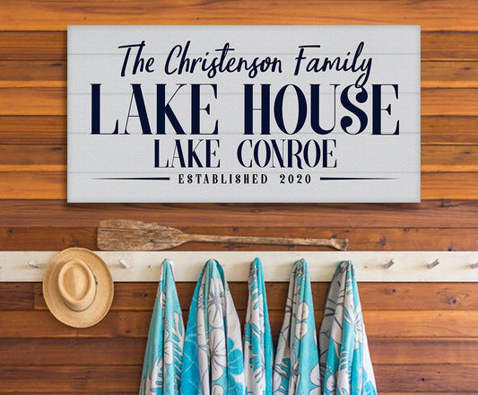 Personalized - Lake House - Canvas | Lone Star Art.