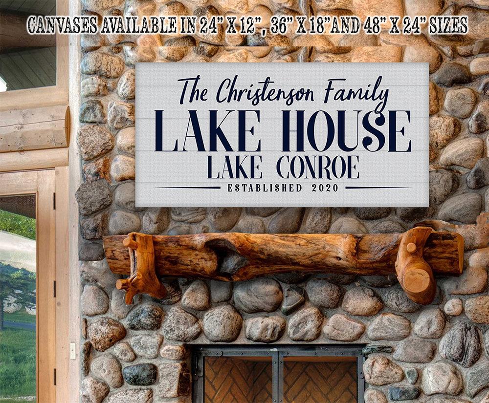 Personalized - Lake House - Canvas | Lone Star Art.