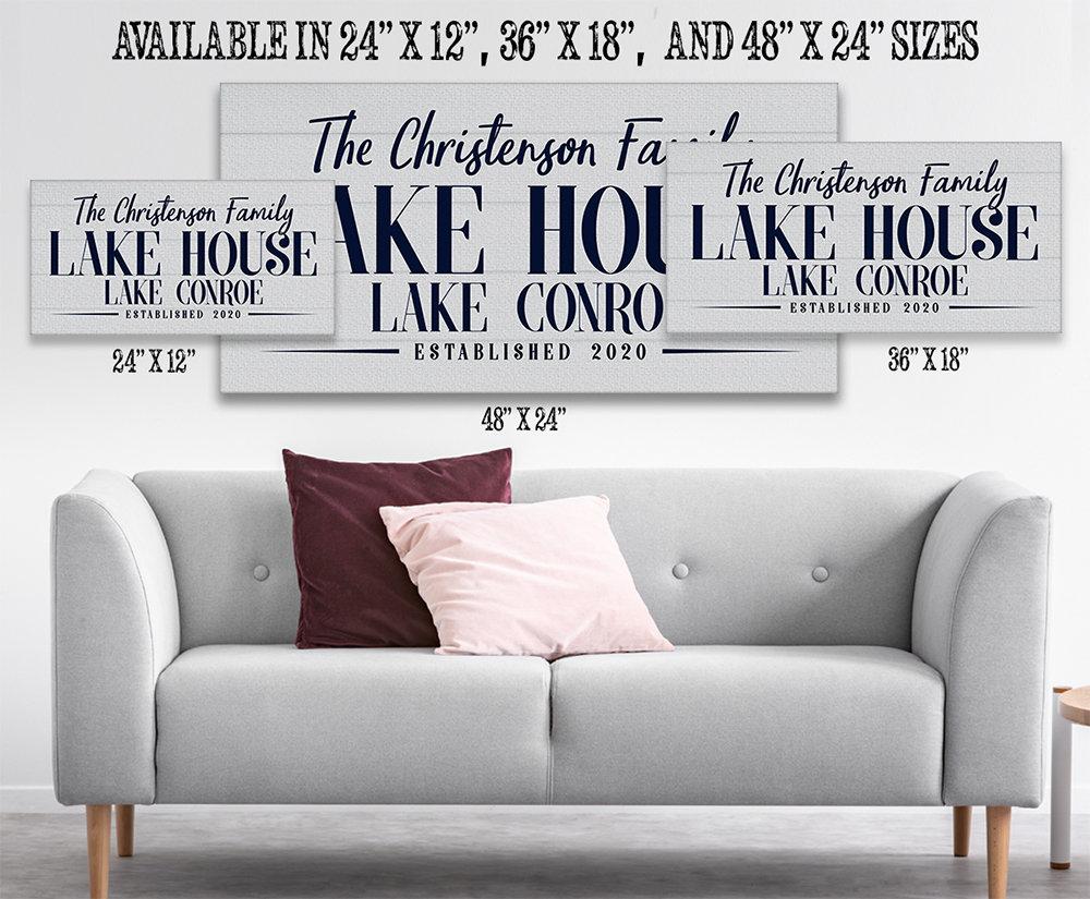 Personalized - Lake House - Canvas | Lone Star Art.