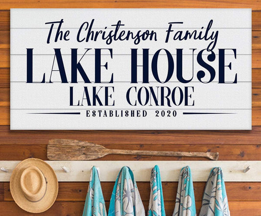 Personalized - Lake House - Canvas | Lone Star Art.