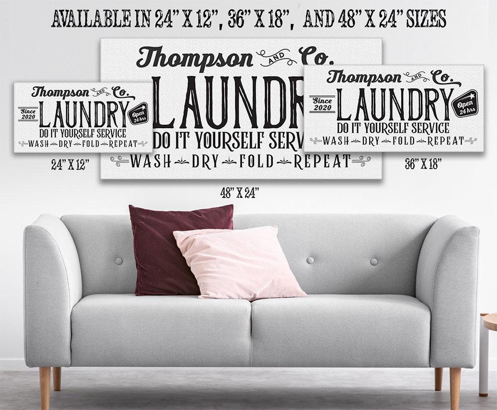Personalized - Laundry and Co - Canvas | Lone Star Art.
