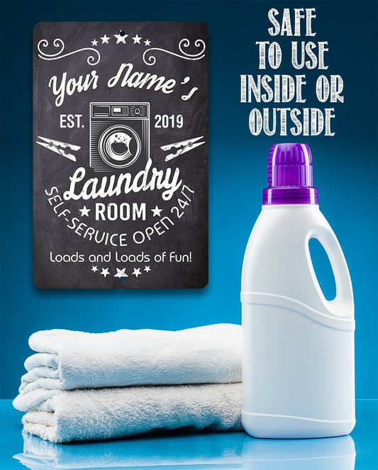 Personalized - Laundry - Metal Sign | Lone Star Art.