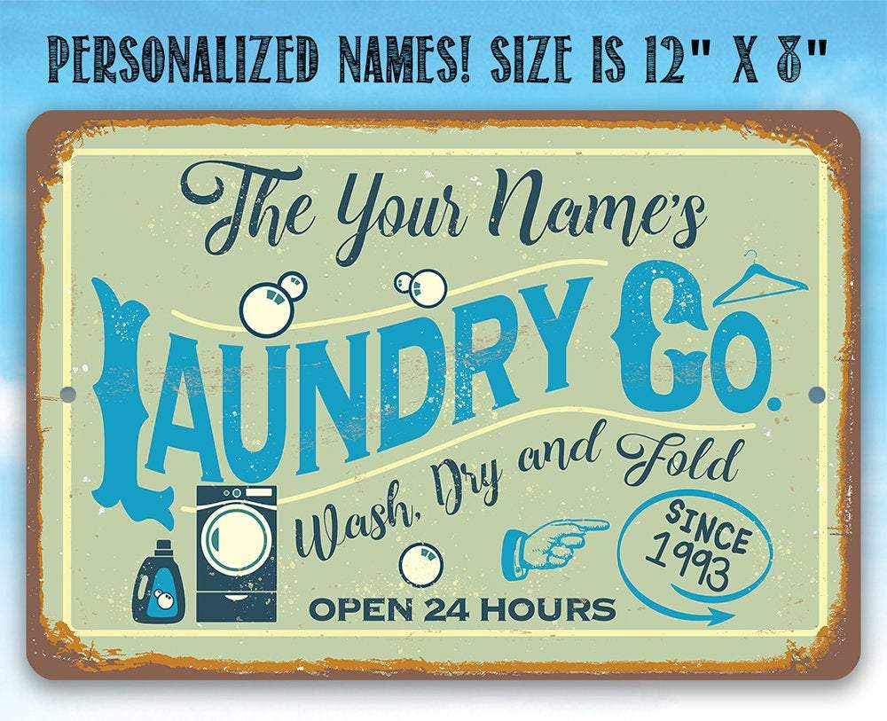 Personalized - Laundry - Metal Sign | Lone Star Art.